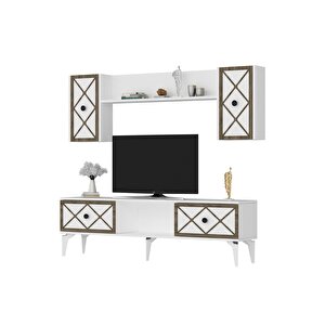 Helendh Tv Üni̇tesi̇ Takimi Beyaz-(cevi̇z Desen)