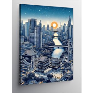 Kanvas Tablo Uzak Doğu'nun Silüeti 50x70 cm