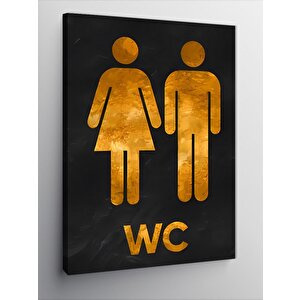 Kanvas Tablo Bayan Ve Bay Wc Simgesi 100x140 cm