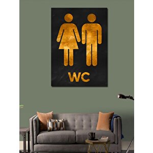 Kanvas Tablo Bayan Ve Bay Wc Simgesi 100x140 cm