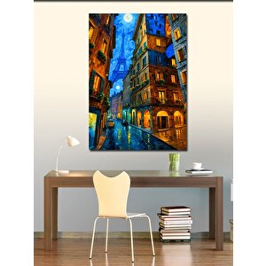 Kanvas Tablo Gece Sokak Manzarası 70x100 cm