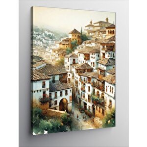 Kanvas Tablo Tarihi Kasaba Manzarası 50x70 cm