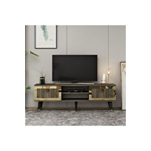 Li̇dyadh Tv Stand Cevi̇z Altin Ceviz Gold
