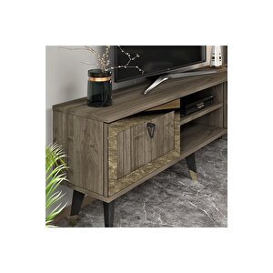 Li̇dyadh Tv Stand Cevi̇z Altin Ceviz Gold