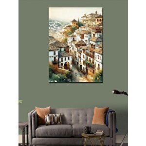 Kanvas Tablo Tarihi Kasaba Manzarası 70x100 cm