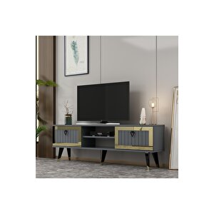 Li̇dyadh Tv Stand Antrasi̇t Altin Antrasit Gold