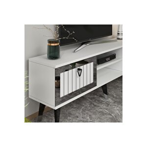 Li̇dyadh Tv Stand Beyaz-gümüş Beyaz-Gümüş