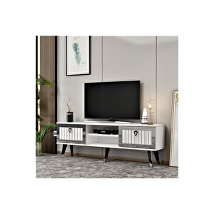 Li̇dyadh Tv Stand Beyaz-gümüş