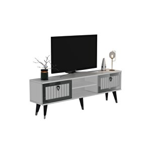 Li̇dyadh Tv Stand Beyaz-gümüş