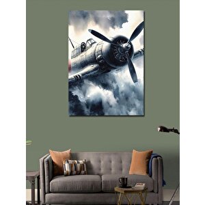 Kanvas Tablo Retro Uçak 50x70 cm