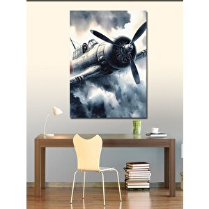 Kanvas Tablo Retro Uçak 70x100 cm