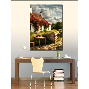 Kanvas Tablo Kır Evi 100x140 cm