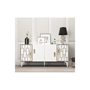 Madi̇sondh Konsol Beyaz (cevi̇z Desen)