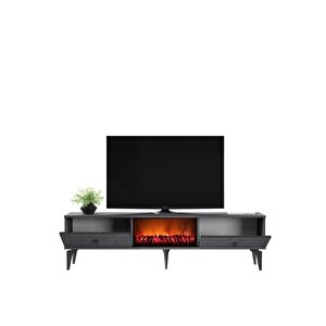 Varnadh Tv Sehpası Şömineli (alt Modül) Antrasit Antrasit - Antrasit