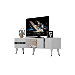 Vaniadh Tv Sehpası (alt Modül) Beyaz Gümüş
