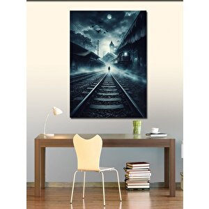 Kanvas Tablo Kasvetli Tren İstasyonu 70x100 cm