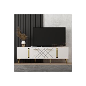 Detasdh 150 Cm Lazer Desenli̇ Tv Üni̇tesi̇ Beyaz-altin Beyaz-Altın