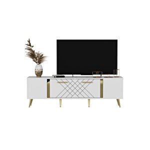 Detasdh 150 Cm Lazer Desenli̇ Tv Üni̇tesi̇ Beyaz-altin