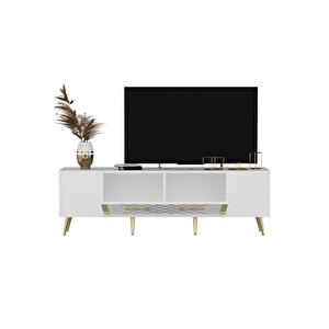 Detasdh 150 Cm Lazer Desenli̇ Tv Üni̇tesi̇ Beyaz-altin