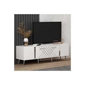 Detasdh 150 Cm Lazer Desenli̇ Tv Üni̇tesi̇ Beyaz-gümüş Beyaz-Gümüş