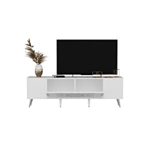Detasdh 150 Cm Lazer Desenli̇ Tv Üni̇tesi̇ Beyaz-gümüş