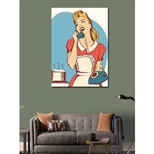Kanvas Tablo Retro Ev Kadını 50x70 cm