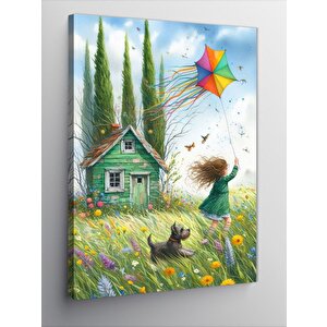 Kanvas Tablo Uçurtmalı Bahçe 70x100 cm