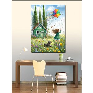 Kanvas Tablo Uçurtmalı Bahçe 70x100 cm