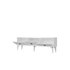 Mi̇dasdh Tv Stand (alt Modül) Beyaz-gümüş