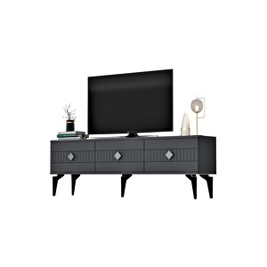 Mi̇dasdh Tv Stand (alt Modül) Antrasi̇t-gümüş