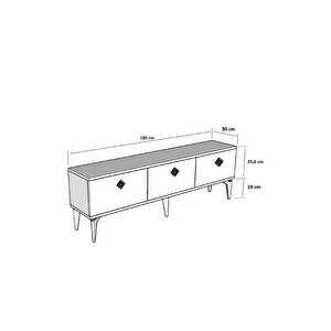 Mi̇dasdh Tv Stand (alt Modül) Antrasi̇t-gümüş