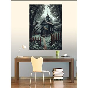 Kanvas Tablo Gotik Ev 70x100 cm