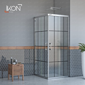 Kare Krom Karolaj Cam Duşakabin 90x90 cm