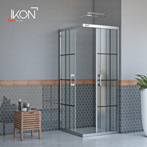 Kare Krom Karolaj Cam Duşakabin 90x90 cm