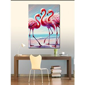 Kanvas Tablo Pembe Flamingolar 70x100 cm