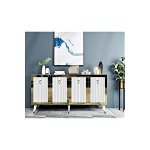 Baredh Lazer Desenli̇ Konsol Beyaz Altin Beyaz-Altın