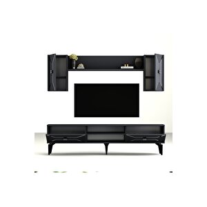 Yumedidh Tv Ünitesi Takımı Antrasit Gümüş