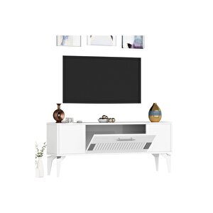 Fashiondh Tv Sehpası (alt Modül) Beyaz Gümüş