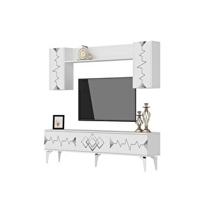 Ri̇ti̇mdh 180 Cm Tv Üni̇tesi̇ Takimi Beyaz Gümüş