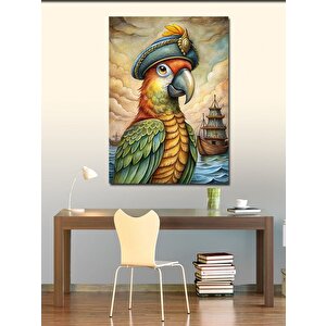 Kanvas Tablo Korsan Papağan 100x140 cm