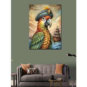 Kanvas Tablo Korsan Papağan 100x140 cm