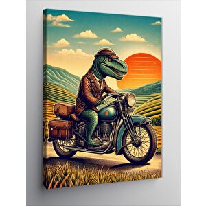 Kanvas Tablo Motorcu Dinazor 70x100 cm
