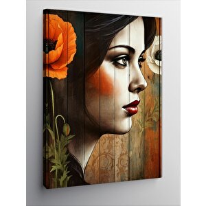 Kanvas Tablo Portre Kadın 70x100 cm