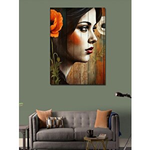 Kanvas Tablo Portre Kadın 70x100 cm