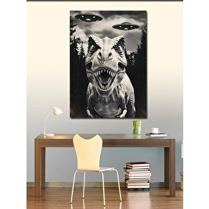 Kanvas Tablo Karanlık Dinozor 100x140 cm