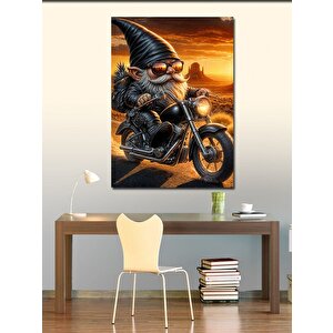 Kanvas Tablo Motorcu Cüce 70x100 cm