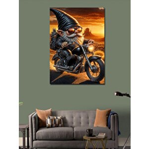 Kanvas Tablo Motorcu Cüce 100x140 cm