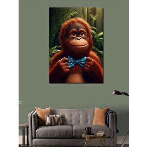 Kanvas Tablo Mutlu Orangutan 100x140 cm
