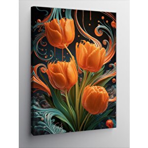 Kanvas Tablo Turuncu Gelincik Çiçeği 100x140 cm