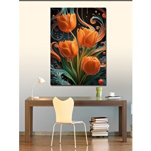 Kanvas Tablo Turuncu Gelincik Çiçeği 100x140 cm